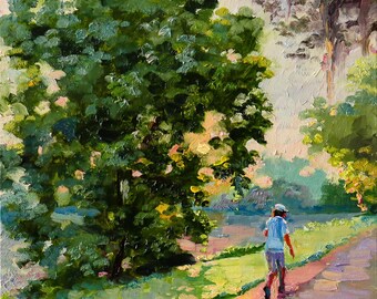 Savannah GA Lake Mayer Oil Painting: Southern Landscape Art