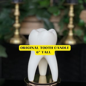 Unique big tooth candle, gift for dentists, gift for dental students, oddities, oddity gift