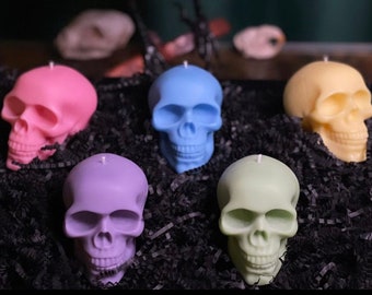 Bright colored Skull Candles