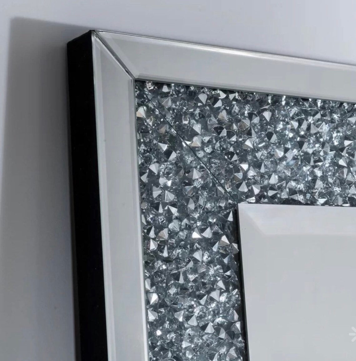 Extra large long crush diamond mirror crushed gems mirror Etsy