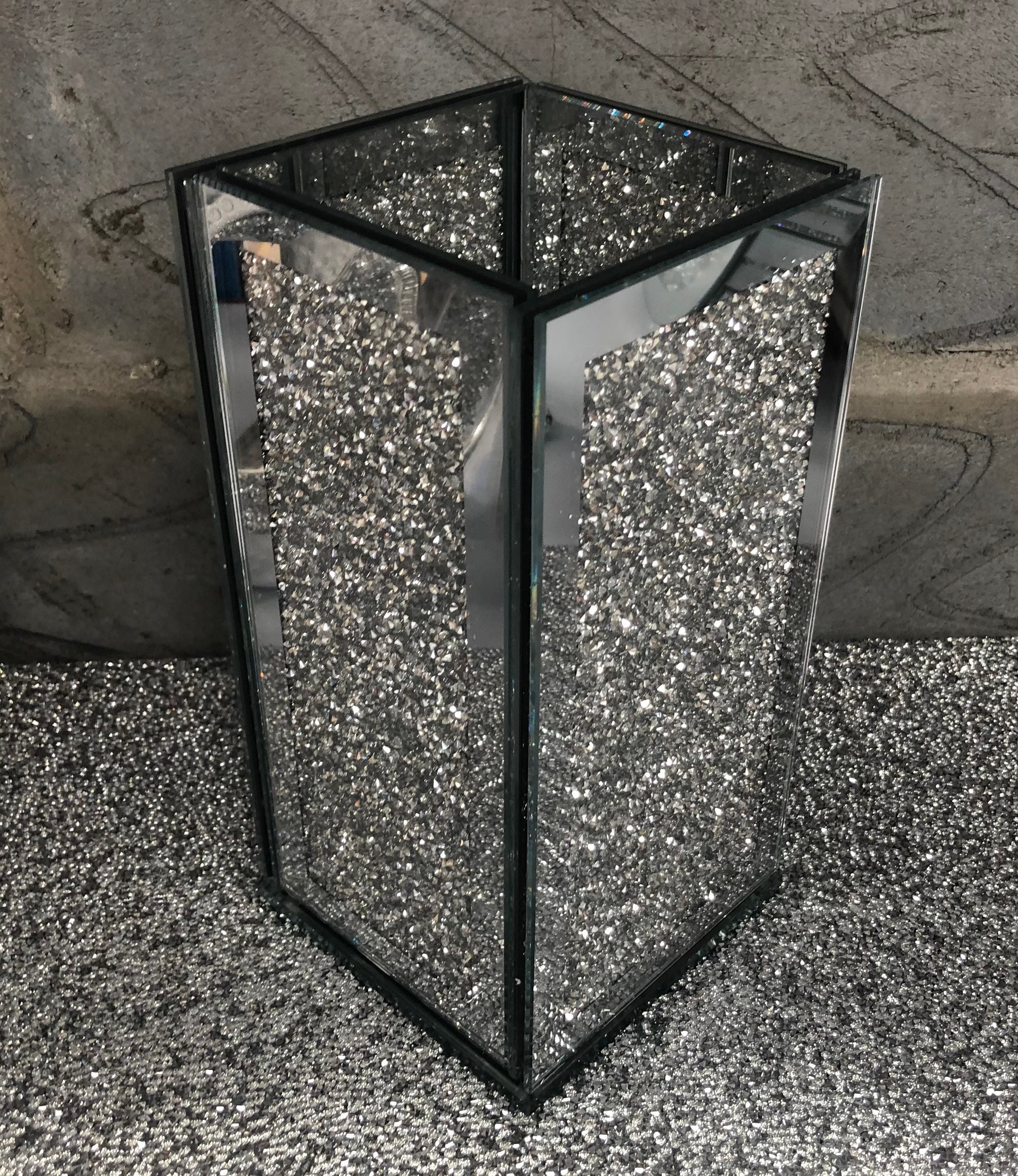 Crush diamond vase 25cm height Etsy