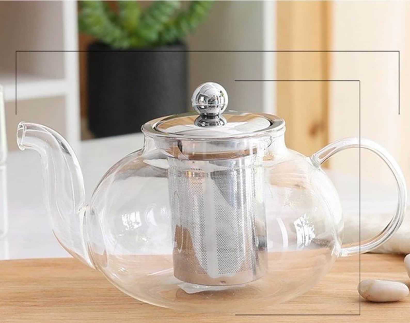 Glass Teapot With infuser Tea Kettle Stovetop Safe Etsy