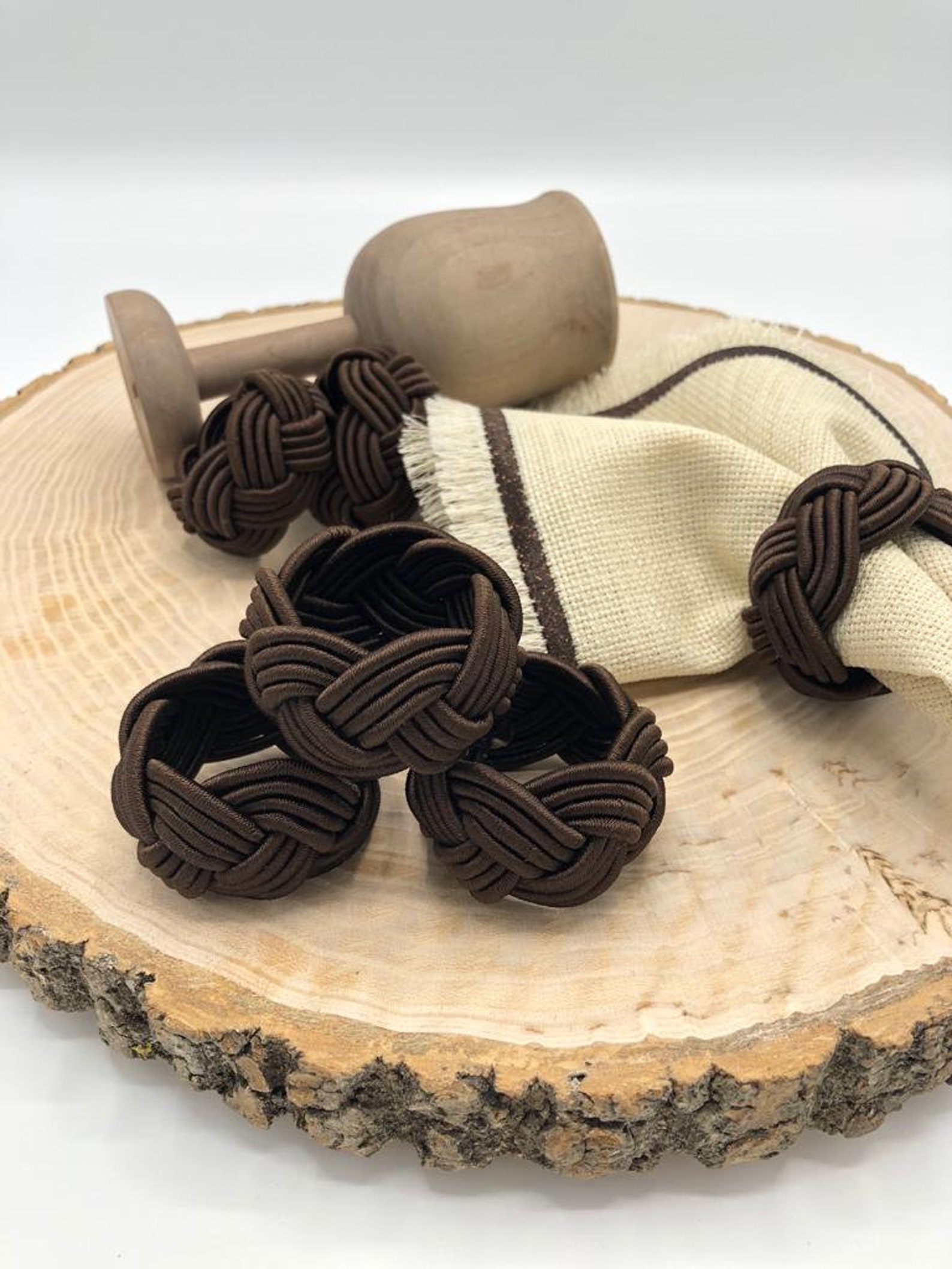 Brown Napkin Rings Handmade napkin rings mother's day Etsy