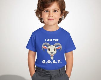 I Am The GOAT Greatest Of All Time Kids Tee Funny Goat Graphic Shirt