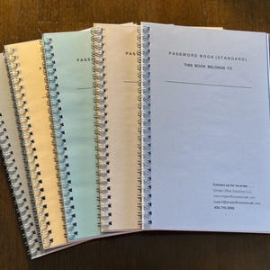 Standard Password Book / Organizer