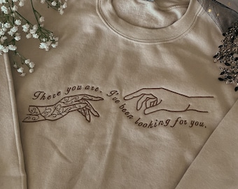 Feysand Embroidered Crewneck Sweatshirt Merch | ACOTAR | Feyre & Rhysand | Bookish | Night Court | SJM Universe Velaris