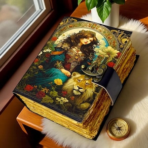 Handmade Leather Grimoire Journal – Refillable Book of Shadows, 400 Pages Vintage Witchcraft Spellbook, Wiccan Pagan Gothic Magic Diary Gift