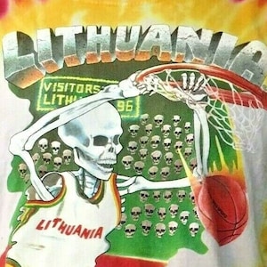 リトアニア 1992 オリンピック バスケットボール タイダイ Tシャツ M L XL 2X 3X デッドヘッド バルセロナ