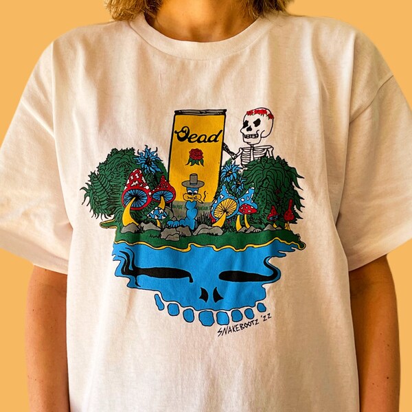 Parking Lot T-Shirt Beer Garden Mushroom Skeleton Coors