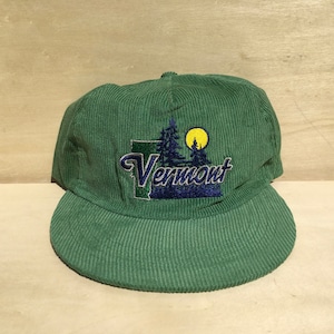 Corduroy Snap Back Hat Moonlight in Vermont Green Trees Retro - Etsy