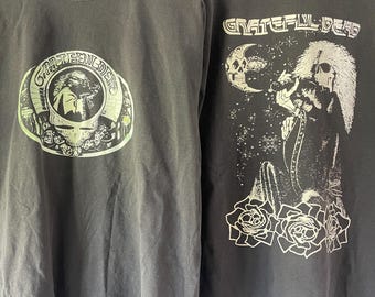 Deadhead T-Shirt 2 Sided Print Psychedelic Grateful Dead Company Shakedown Street Parking Lot T-Shirt M L XL 2XL 3XL 4XL Comfort Colors