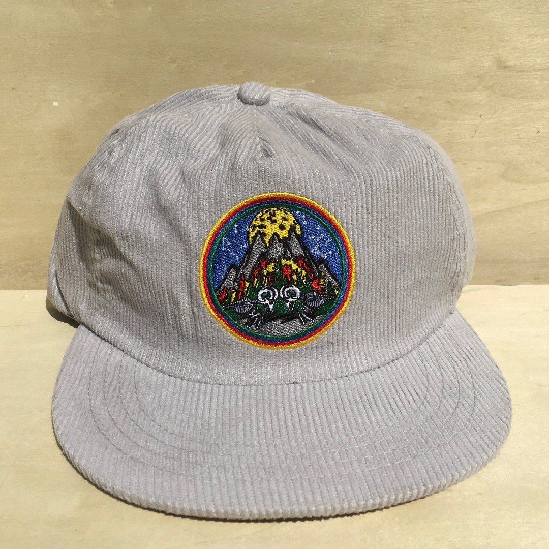 Corduroy Snap Back Hat Grateful Dead Fire on the Mountain Moon - Etsy