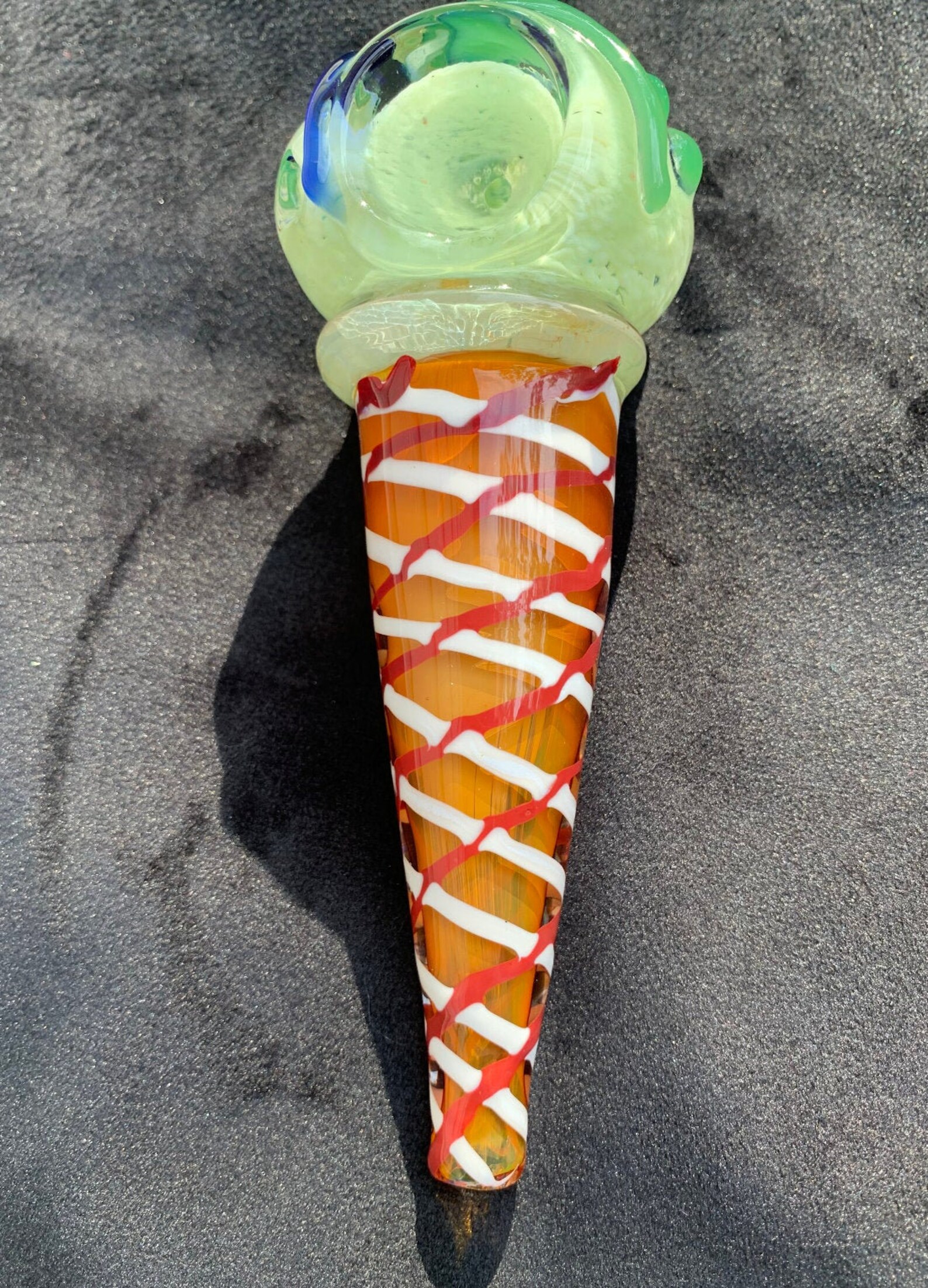 Ice Cream Cone Glass Pipe Etsy