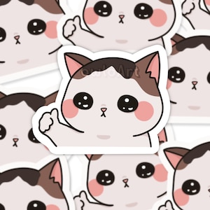 Thumb Up Cat Sticker | Cat Meme | Waterproof Sticker | Stickers for laptop, journal, notebooks