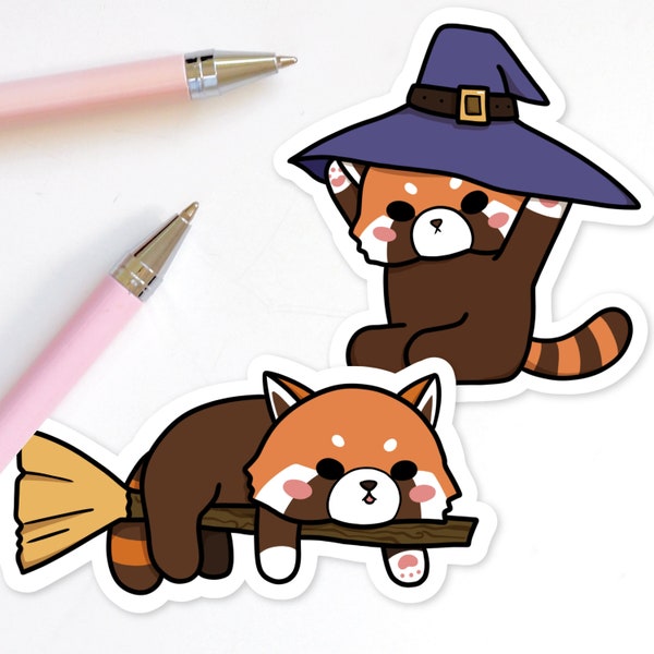 Cute Red Panda Sticker | Halloween Sticker | Water-Resistant Sticker | Stickers for laptop, journal, notebooks