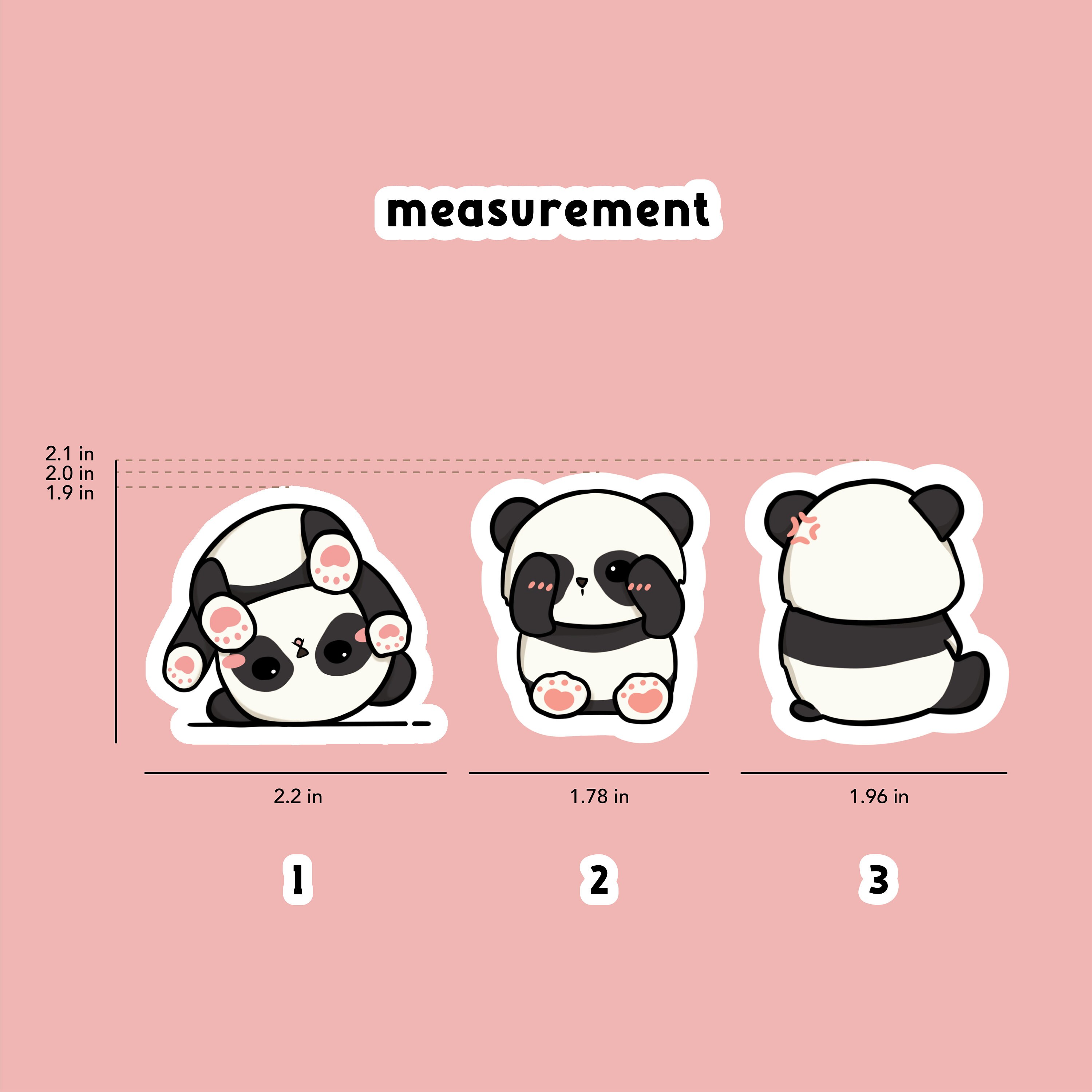 Kawaii Panda Sticker  Waterproof, Durable and Cute Vinyl Stickers – Soshl  Tags