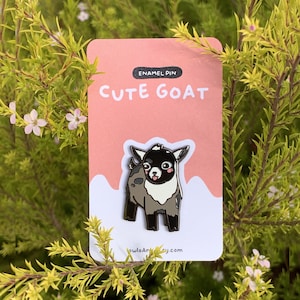 Cute Goat Pin | Dwarf Goat Pin | Hard Enamel Pin for jacket, jeans and tote bag