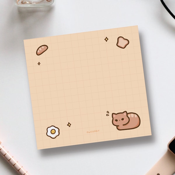 Cat Loaf Sticky Notes | Stationery | Memo pads