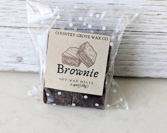 brownie wax melts, bakery scent wax melts, food wax melts, sweet scent wax melts