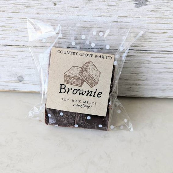 brownie wax melts, bakery scent wax melts, food wax melts, sweet scent wax melts