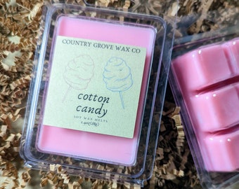 cotton candy wax melts, sweet spun sugar scent, gift for candy lover, sweeth tooth gift