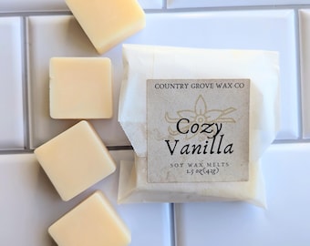 Cozy Vanilla Wax Melts, Soy Wax, Friend Gift