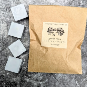 Masculine Scent, Ghost Town, Fresh Wax Melts, Western Theme, Soy Wax Melts