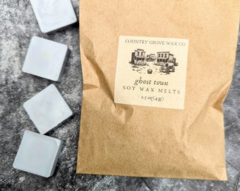 Masculine Scent, Ghost Town, Fresh Wax Melts, Western Theme, Soy Wax Melts