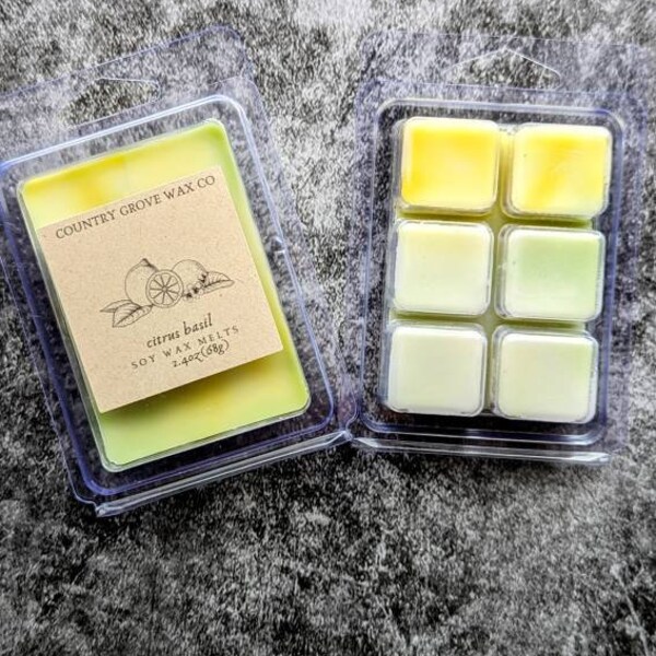 Kitchen Fresh Scent Wax Melts Citrus Basil Soy Wax Tarts Home Air Freshener