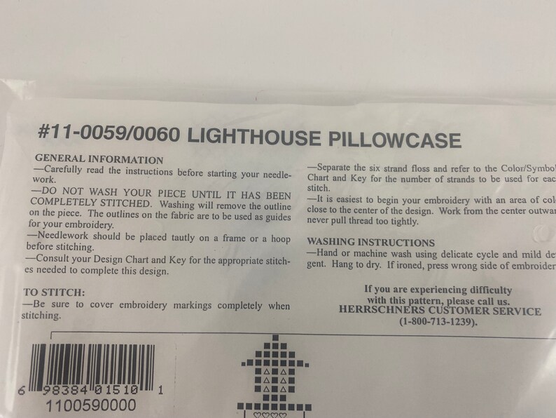 Set of Herrschners Stamped Cross Stitch Lighthouse Kits, 110059/0060