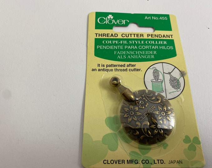 Thread Cutter Clover Thread Cutter Pendant Clover, New in Package, Antique Gold, Art No. 455 ...