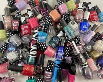 Nail Polish Surprise Box, includes 8-10 Different Nail Polishes or Nail Treatments, Fun Colorful Purchase!