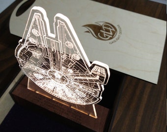 Acrylic Light Stand 8x8 Star Wars Millennium falcon