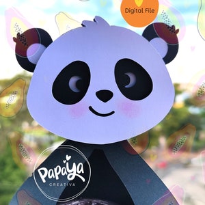 Snijvijl Panda Snoephouder / Koepelmaat 8 cm / Bloem Open en sluit systeem