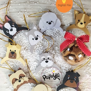 Cut File Set 9 Dogs Xmas Ball