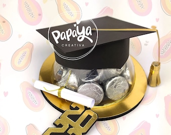 Graduations DIGITAL FILE Candy Holder / Dome size 8cm *dashed lines to open for sweets*