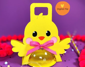 Cut File Cute Chicken Holder/ dome size 8cm/ open and close system