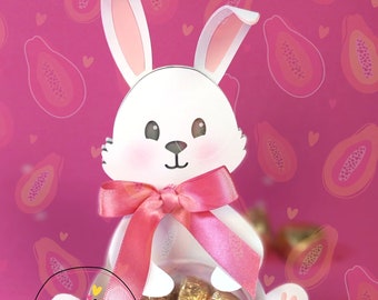 Cut File Lovely Bunny/ Dome size 8cm/ Open and close system envelope