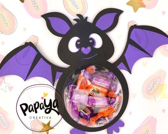 Cut File Lovely Bat Candy Holder / Dome size 8cm/ Halloween theme Party