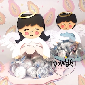 Portacaramelle a forma di cupola Little Angels, con file tagliato, dimensioni 8 cm