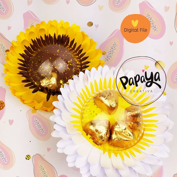 Cut File Sunflower / Daisy Candy holder / dome size 8cm