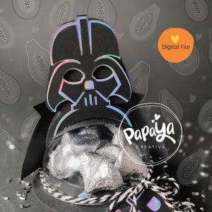 Snijbestand DAD VADER Snoephouder/ Koepelformaat 8 cm/ Gelukkige Vaderdag/ Star Wars-thema