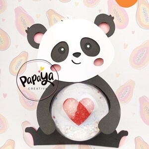 Porta-doces Panda com arquivo de corte / tamanho cúpula 8 cm