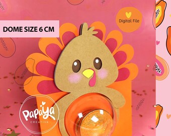 Cut File Candy Holder & Card Thanksgiving Day / Dome size 6cm