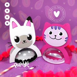 Snijvijl Gabby kittens Houder / koepelmaat 8cm *open en sluit systeem*