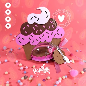 Cut File Cupcake Holder *Easy open/close system* (Dome 8cm)