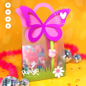 Sac cadeau papillon découpé
