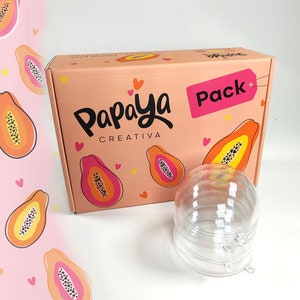 15 Pcs Clear Plastic Fillable Ball Ornaments / size 8cm