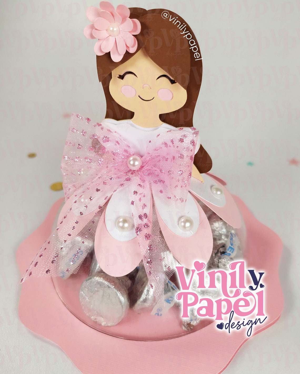 Cut File Adorable Girl Candy Holder/ Dome Size 8cm/ Opening Etsy