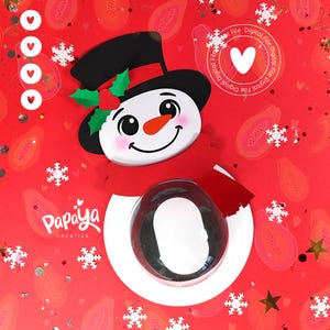 Cut File Frosty Snowman Candy Holder *Easy open/close system* (Dome 8cm)